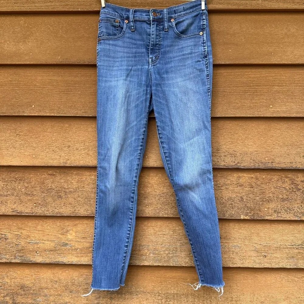 Madewell 10" High-Rise Skinny Ankle Crop Blue Jeans Size 27 - Picture 1 of 13